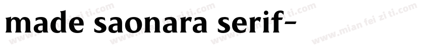 made saonara serif字体转换
